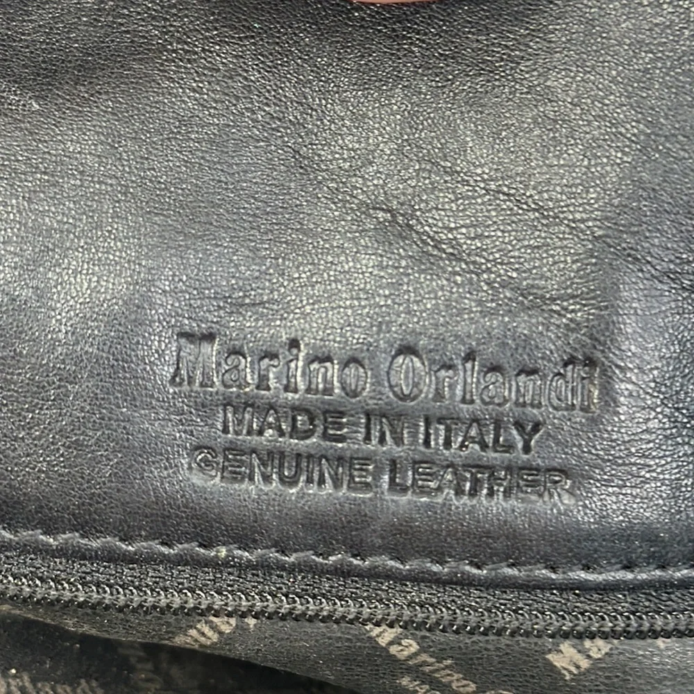 Vintage Black MARINO ORLANDI Leather bag Handbag